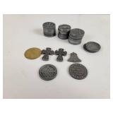 (35) Assorted Pocket Tokens / Medals