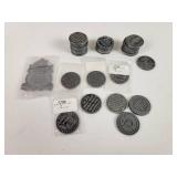 (34) Assorted Pocket Tokens / Medals