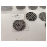 (34) Assorted Pocket Tokens / Medals