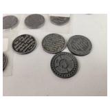 (34) Assorted Pocket Tokens / Medals
