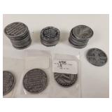 (34) Assorted Pocket Tokens / Medals