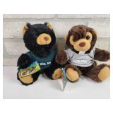 (2) New Ulm, MN Plush Toys - Bear and Beaver - Really Soft!
