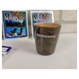(8) Minnesota Prism Stickers (3" x 3.5") and Minnesota Shot Glass