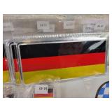 (10) Mini German Flag License Plates (6" x 3"), (13) German Key Rings and More