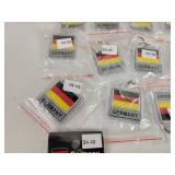 (10) Mini German Flag License Plates (6" x 3"), (13) German Key Rings and More