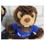 (2) New Ulm, MN Plush Toys - Bear and Beaver - Really Soft!