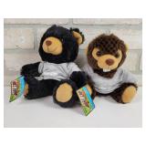 (2) New Ulm, MN Plush Toys - Bear and Beaver - Really Soft!