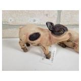 (3) Transpac Handcrafted Resin Pigs