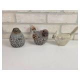 (3) Assorted Bird Figures