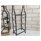 (2) Metal Wine Bottle Holders