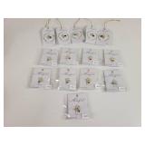 (14) My Guardian Angel Birthstone Pins - 18K Gold Plated w/ Crystals