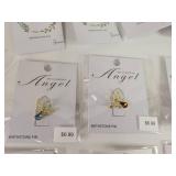 (14) My Guardian Angel Birthstone Pins - 18K Gold Plated w/ Crystals