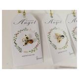 (14) My Guardian Angel Birthstone Pins - 18K Gold Plated w/ Crystals