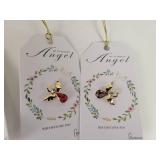 (14) My Guardian Angel Birthstone Pins - 18K Gold Plated w/ Crystals