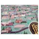 (4) New Ulm, MN "Cartoon Maps" - Approx. 26" x 20"