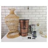 Wicker Dress Form (25" Tall), Decorative Buckets, Money Clip, Pocket tokens, Lamp and More - NO SHIPPING