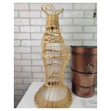 Wicker Dress Form (25" Tall), Decorative Buckets, Money Clip, Pocket tokens, Lamp and More - NO SHIPPING