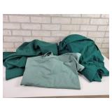 Green Table Cover w/ Skirt for 72" x 36" Tables - Skirts are 28" Tall + (2) Table Cloths