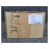 Set of (6) NEW Böckling Frosted Oil Wine Glasses with Grape Motif and Green Stems - Made in Germany