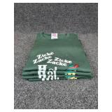 Lot of (4) NEW Large Crewneck Short Sleeved T-Shirts: "Zicke Zacke Zicke Zacke Hoi Hoi Hoi"