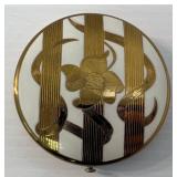 Vintage Brass And Enamel Compact In Donaldson