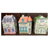 Group Of 1989  Lenox Brand Porcelain Spice Village Houses 12 Total