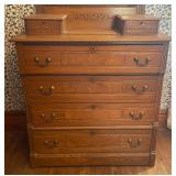 Vintage Victorian Four Drawer Dresser with Mirror and Hanky Drawers