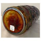 Fenton Art Glass Cobalt Blue Carnival Mayflower Ship Vase