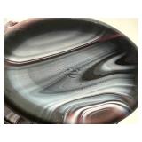 Vintage Purple Imperial Slag Glass Lidded Lion Candy Dish