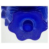 Fenton Glass Cobalt Blue Two Piece Dish Nymph Set