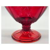 Fenton Glass Ruby Red Dancing Ladies Fan Vase