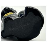 Fenton Glass Smiley Face Cat Figurine