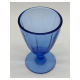 Fun Vintage Blue Glassware Items including Vintage Shirley Temple Creamer and Cambridge Glass Jar