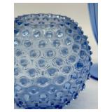 Fun Vintage Blue Glassware Items including Vintage Shirley Temple Creamer and Cambridge Glass Jar