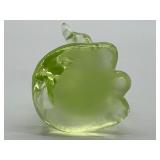 Fenton Uranium Glass Alley Cat Figurine