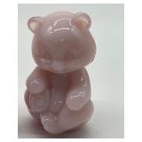 Pair of Fenton Glass Teddy Bear Figurines