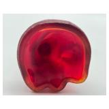 Vintage Fenton Amberina Alley Cat Figurine