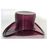 Vintage Amethyst Glass Top Hat