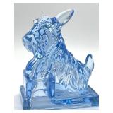 Pair of Special Edition 1999 Cambridge Glass Collectors Scottie Dog Bookends