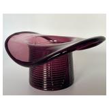 Vintage Amethyst Glass Top Hat