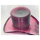 Vintage Amethyst Glass Top Hat
