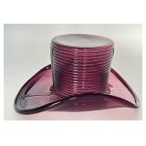 Vintage Amethyst Glass Top Hat