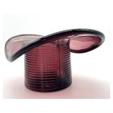 Vintage Amethyst Glass Top Hat
