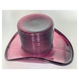 Vintage Amethyst Glass Top Hat