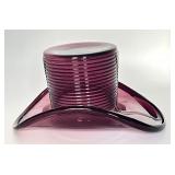 Vintage Amethyst Glass Top Hat
