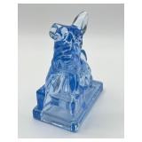 Pair of Special Edition 1999 Cambridge Glass Collectors Scottie Dog Bookends