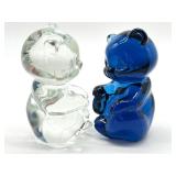 Pair of Fenton Glass Bears