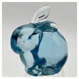 Collection of Four Fenton Glass Rabbit Figurines