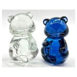 Pair of Fenton Glass Bears