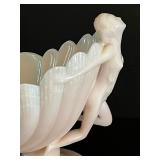 Vintage Cambridge Crown Tuscan Flying Lady Bowl